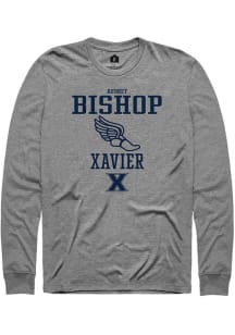 Audrey Bishop  Xavier Musketeers Graphite Rally NIL Sport Icon Long Sleeve T Shirt