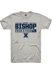 Audrey Bishop  Xavier Musketeers Ash Rally NIL Stacked Box Short Sleeve T Shirt