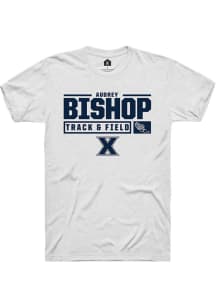 Audrey Bishop  Xavier Musketeers White Rally NIL Stacked Box Short Sleeve T Shirt