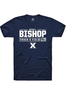 Audrey Bishop  Xavier Musketeers Navy Blue Rally NIL Stacked Box Short Sleeve T Shirt