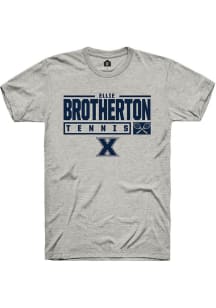 Ellie Brotherton  Xavier Musketeers Ash Rally NIL Stacked Box Short Sleeve T Shirt