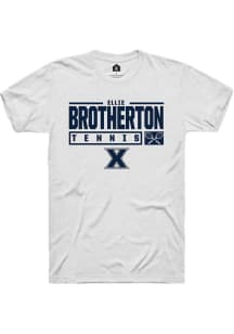 Ellie Brotherton  Xavier Musketeers White Rally NIL Stacked Box Short Sleeve T Shirt