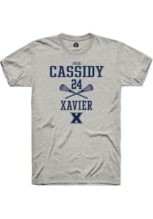 Julie Cassidy  Xavier Musketeers Ash Rally NIL Sport Icon Short Sleeve T Shirt