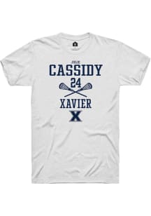 Julie Cassidy  Xavier Musketeers White Rally NIL Sport Icon Short Sleeve T Shirt