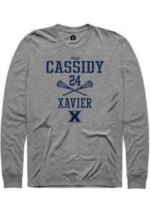 Julie Cassidy  Xavier Musketeers Grey Rally NIL Sport Icon Long Sleeve T Shirt