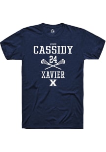 Julie Cassidy  Xavier Musketeers Navy Blue Rally NIL Sport Icon Short Sleeve T Shirt