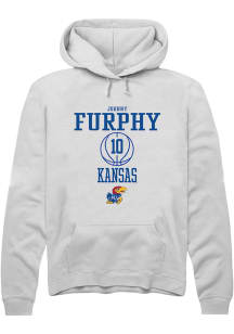 Johnny Furphy  Rally Kansas Jayhawks Mens White NIL Sport Icon Long Sleeve Hoodie