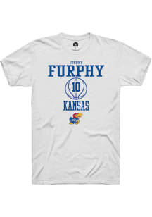 Johnny Furphy  Kansas Jayhawks White Rally NIL Sport Icon Short Sleeve T Shirt