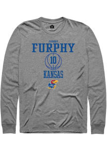Johnny Furphy  Kansas Jayhawks Grey Rally NIL Sport Icon Long Sleeve T Shirt