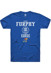 Johnny Furphy  Kansas Jayhawks Blue Rally NIL Sport Icon Short Sleeve T Shirt
