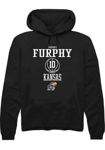 Johnny Furphy  Rally Kansas Jayhawks Mens Black NIL Sport Icon Long Sleeve Hoodie