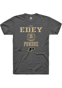Zach Edey  Purdue Boilermakers Grey Rally NIL Sport Icon Short Sleeve T Shirt
