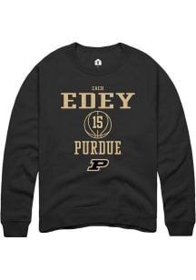 Zach Edey  Rally Purdue Boilermakers Mens Black NIL Sport Icon Long Sleeve Crew Sweatshirt