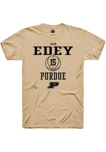 Zach Edey  Purdue Boilermakers Gold Rally NIL Sport Icon Short Sleeve T Shirt