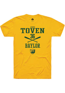 Amber Toven  Baylor Bears Gold Rally NIL Sport Icon Short Sleeve T Shirt