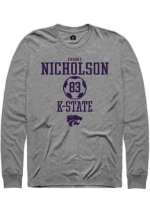 Crosby Nicholson  K-State Wildcats Graphite Rally NIL Sport Icon Long Sleeve T Shirt