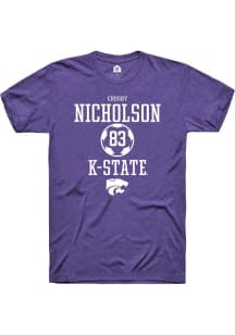 Crosby Nicholson Purple K-State Wildcats NIL Sport Icon Short Sleeve T Shirt