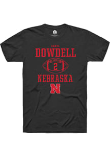 Dante Dowdell Black Nebraska Cornhuskers NIL Sport Icon Short Sleeve T Shirt