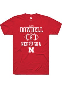 Dante Dowdell Red Nebraska Cornhuskers NIL Sport Icon Short Sleeve T Shirt