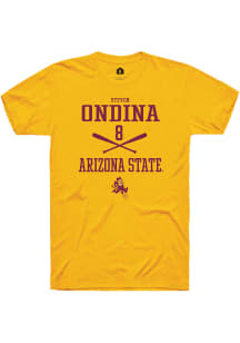 Steven Ondina  Arizona State Sun Devils Gold Rally NIL Sport Icon Short Sleeve T Shirt