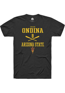Steven Ondina  Arizona State Sun Devils Black Rally NIL Sport Icon Short Sleeve T Shirt