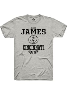 Jizzle James  Cincinnati Bearcats Ash Rally NIL Sport Icon Short Sleeve T Shirt