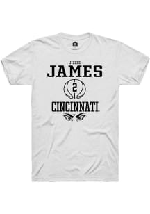 Jizzle James  Cincinnati Bearcats White Rally NIL Sport Icon Short Sleeve T Shirt