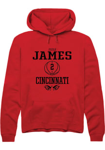 Jizzle James  Rally Cincinnati Bearcats Mens Red NIL Sport Icon Long Sleeve Hoodie