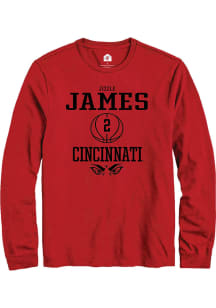 Jizzle James  Cincinnati Bearcats Red Rally NIL Sport Icon Long Sleeve T Shirt