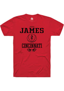 Jizzle James  Cincinnati Bearcats Red Rally NIL Sport Icon Short Sleeve T Shirt