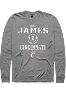 Jizzle James  Cincinnati Bearcats Grey Rally NIL Sport Icon Long Sleeve T Shirt