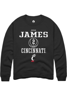Jizzle James  Rally Cincinnati Bearcats Mens Black NIL Sport Icon Long Sleeve Crew Sweatshirt