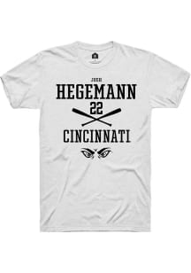 Josh Hegemann  Cincinnati Bearcats White Rally NIL Sport Icon Short Sleeve T Shirt