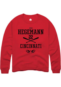 Josh Hegemann  Rally Cincinnati Bearcats Mens Red NIL Sport Icon Long Sleeve Crew Sweatshirt