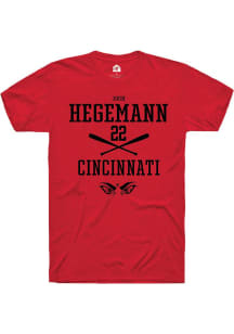 Josh Hegemann  Cincinnati Bearcats Red Rally NIL Sport Icon Short Sleeve T Shirt