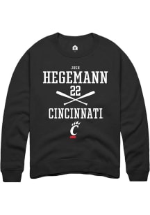 Josh Hegemann  Rally Cincinnati Bearcats Mens Black NIL Sport Icon Long Sleeve Crew Sweatshirt