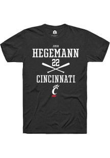 Josh Hegemann  Cincinnati Bearcats Black Rally NIL Sport Icon Short Sleeve T Shirt