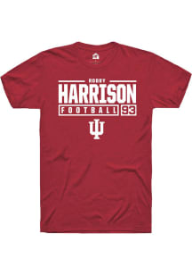 Robby Harrison  Indiana Hoosiers Red Rally NIL Stacked Box Short Sleeve T Shirt
