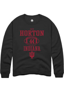 Zach Horton  Rally Indiana Hoosiers Mens Black NIL Sport Icon Long Sleeve Crew Sweatshirt