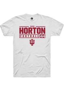 Zach Horton  Indiana Hoosiers White Rally NIL Stacked Box Short Sleeve T Shirt