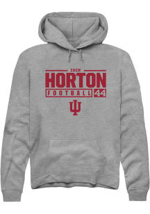 Zach Horton  Rally Indiana Hoosiers Mens Graphite NIL Stacked Box Long Sleeve Hoodie