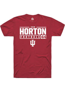Zach Horton  Indiana Hoosiers Red Rally NIL Stacked Box Short Sleeve T Shirt
