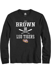 Jake Brown  LSU Tigers Black Rally NIL Sport Icon Long Sleeve T Shirt