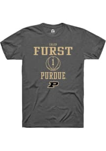 Caleb Furst Dark Grey Purdue Boilermakers NIL Sport Icon Short Sleeve T Shirt