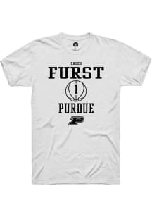Caleb Furst White Purdue Boilermakers NIL Sport Icon Short Sleeve T Shirt