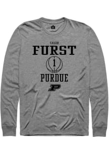 Caleb Furst Rally Mens Graphite Purdue Boilermakers NIL Sport Icon Tee
