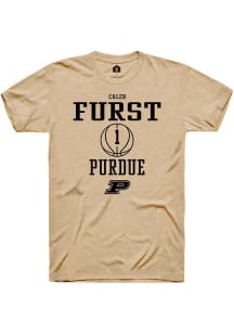 Caleb Furst Gold Purdue Boilermakers NIL Sport Icon Short Sleeve T Shirt