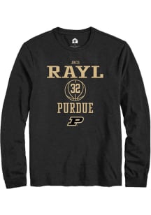 Jace Rayl  Purdue Boilermakers Black Rally NIL Sport Icon Long Sleeve T Shirt