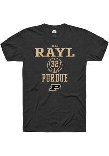 Jace Rayl  Purdue Boilermakers Black Rally NIL Sport Icon Short Sleeve T Shirt