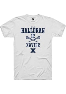 Dylan Halloran  Xavier Musketeers White Rally NIL Sport Icon Short Sleeve T Shirt